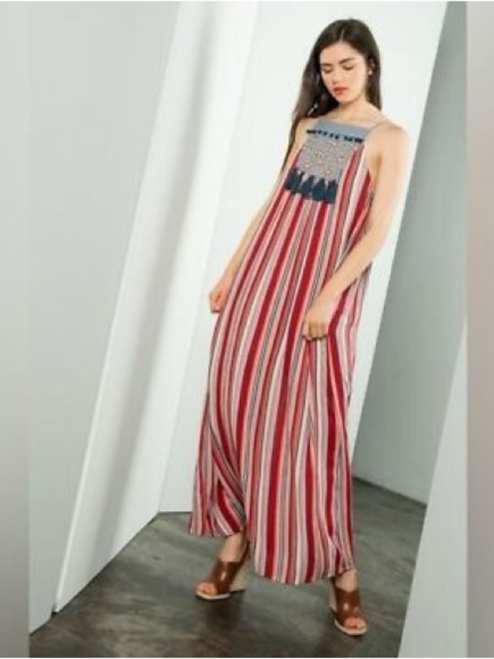 Anthropologie THML Embroidered Dress size S
